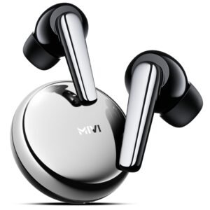 airpod Mivi SuperPods Dueto, True Wireless Earbuds, Dual Drivers, 13mm Woofer, 6mm Tweeter, 3D Soundstage, 60H Playtime, AI-ENC, BT v5.3, Type C Charger, Made in India Earbud